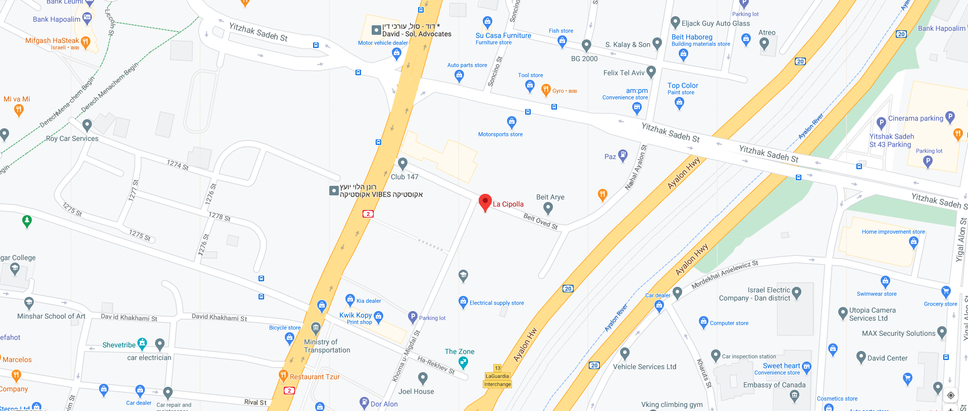 לה צ׳יפולה, בית עובד 8, תל אביב, טל: 058-7-267676
